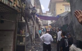 اتصال در سیستم سیم کشی برق علت آتش سوزی در بازار رشت